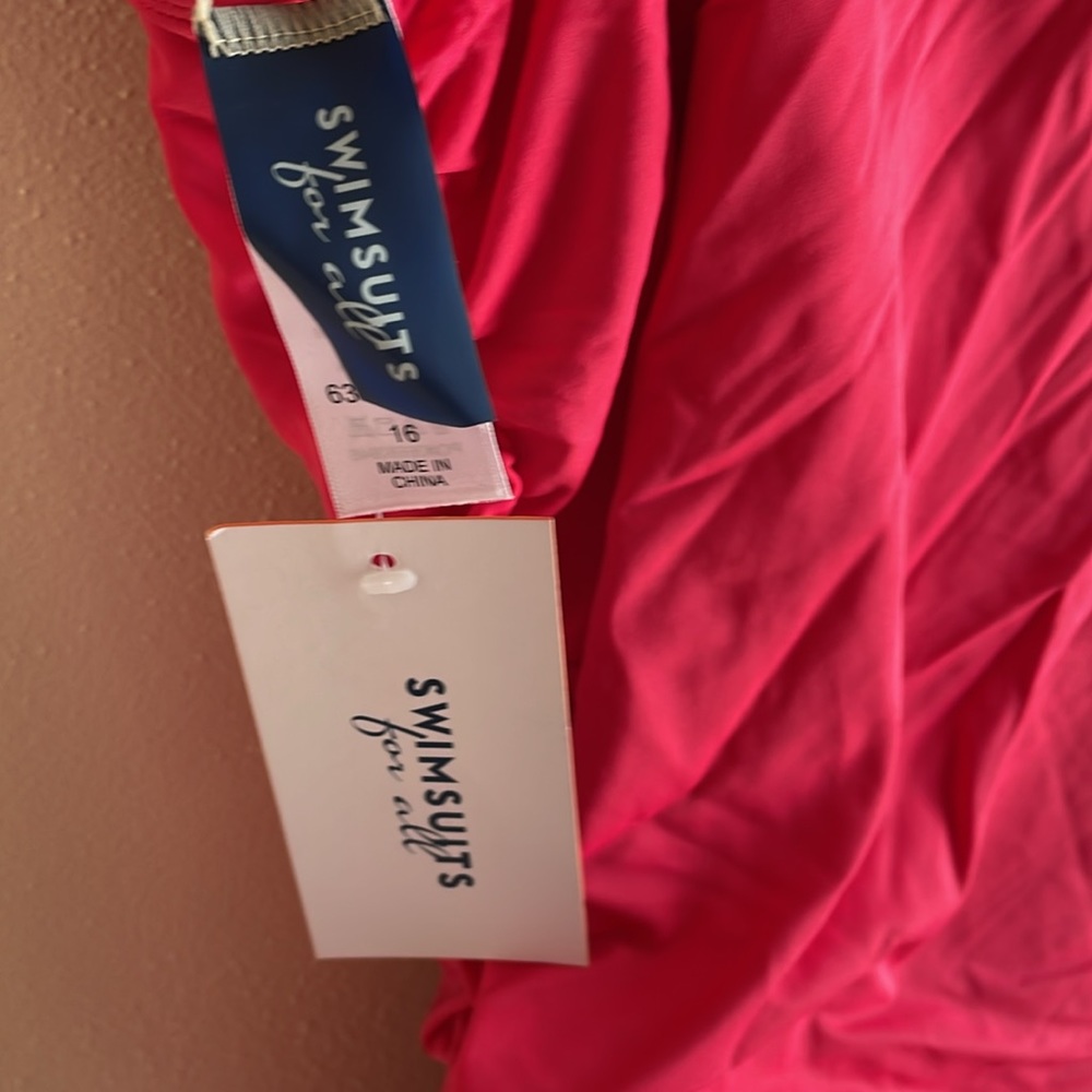 Swimsuits for All-Fuchsia, full-coverage, retro ruffle, great length and style! - Picture 5 of 9